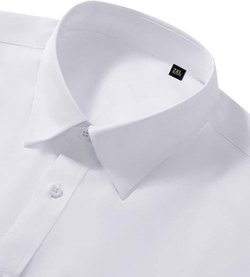 Men’s Wrinkle Free Dress Shirts Regular Fit Long Sleeve Non Iron Business Casual Wedding Stretch Button Down Shirt